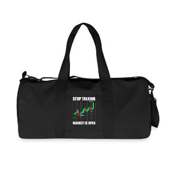Stop talking stock market stock market traders - Recycled Canvas Sports Bag by Stanley/Stella - black - Front