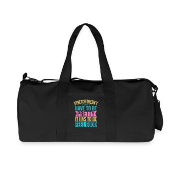 Le yoga : étirement, ça n’a pas besoin d’être assez drôle, le yoga - Sac de sport en toile recyclée Stanley/Stella - noir - Devant