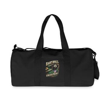 8-Ball Billiards Eight Ball Corner Pocket - Recycled Canvas Sports Bag by Stanley/Stella - black - Front