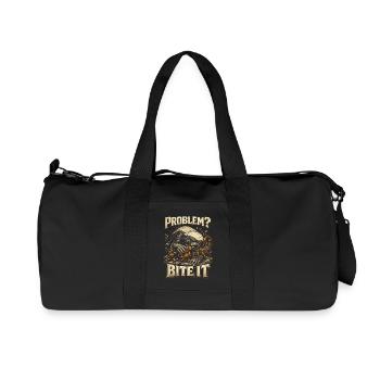 Honey Badger Honey Badger Animal Problem? Bite It - Recycled Canvas Sports Bag by Stanley/Stella - black - Front