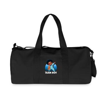 Team Boy Dabbing Baby Black Gender Reveal - Recycled Canvas Sports Bag by Stanley/Stella - black - Front