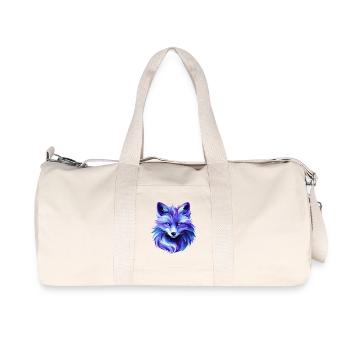 Colorful Fox Polygon Art – Modern Animal Design - Recycelte Canvas-Sporttasche von Stanley/Stella - Naturweiß - Vorne