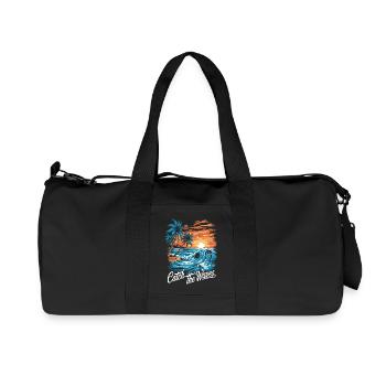 Catch The Waves Sea Sunset Nature Print - Recycled Canvas Sports Bag by Stanley/Stella - black - Front