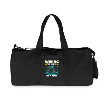 Electrician, Electronics Technician, Electrician - Recycled Canvas Sports Bag by Stanley/Stella - black - Front