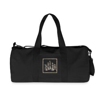 Vintage Schach Design für Schachliebhaber Klassisc - Recycelte Canvas-Sporttasche von Stanley/Stella - Schwarz - Vorne