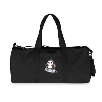Skating Kawaii Panda Skateboard Ours Mignon - Sac de sport en toile recyclée Stanley/Stella - noir - Devant