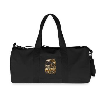 Animal blaireau miel mignon jusqu’à ce qu’on le provoque - Sac de sport en toile recyclée Stanley/Stella - noir - Devant