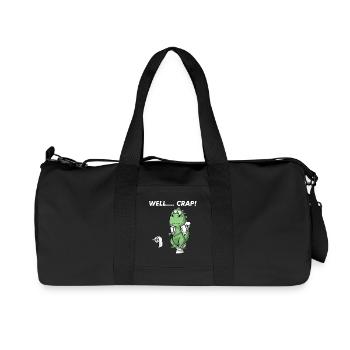 Lustiger T-Rex-Dinosaurier: Na ja, Mist. - Recycelte Canvas-Sporttasche von Stanley/Stella - Schwarz - Vorne