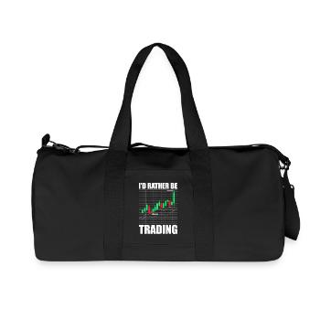 Je préférerais trader en bourse - Sac de sport en toile recyclée Stanley/Stella - noir - Devant