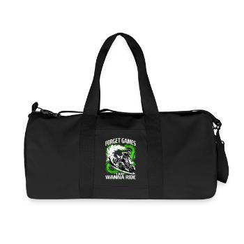 Quad ATV Boy Men Four Wheeler - Recycled Canvas Sports Bag by Stanley/Stella - black - Front