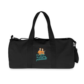 Pickleball Id Rather Be Playing Pickleball Funny - Recycled Canvas Sports Bag by Stanley/Stella - black - Front