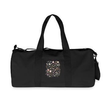 Wildflowers Flowers Flowers Natural Botanical Garden - Recycled Canvas Sports Bag by Stanley/Stella - black - Front