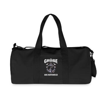 Nordsee Urlaub GRÜSSE AUS NORDDEICH Lustiges - Recycelte Canvas-Sporttasche von Stanley/Stella - Schwarz - Vorne