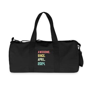 Awesome Since April 2024 - Recycled Canvas Sports Bag by Stanley/Stella - black - Front