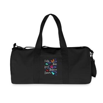 Jardin inspirant des papillons monarques - Sac de sport en toile recyclée Stanley/Stella - noir - Devant