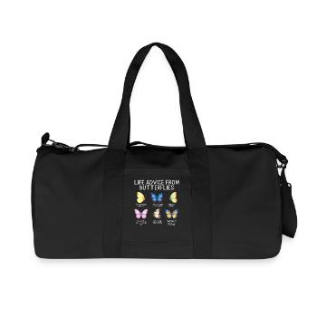 Jardin inspirant des papillons monarques - Sac de sport en toile recyclée Stanley/Stella - noir - Devant
