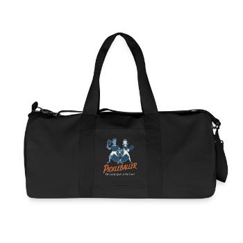 Pickleball Funny Player Pickleballer Love - Recycled Canvas Sports Bag by Stanley/Stella - black - Front