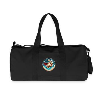 Sheep Superhero Sheep Wool Hero - Recycled Canvas Sports Bag by Stanley/Stella - black - Front
