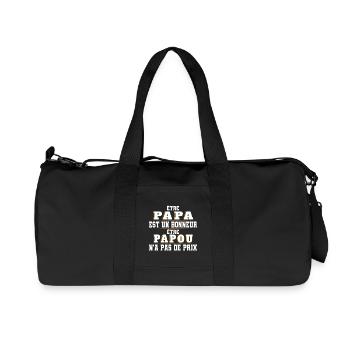 Papa est un Honneur Papou na pas de Prix - Sac de sport en toile recyclée Stanley/Stella - noir - Devant