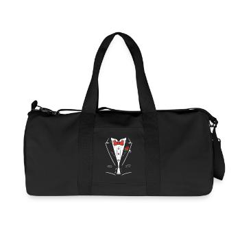Illustration du nœud papillon Tuxedo Rose - Sac de sport en toile recyclée Stanley/Stella - noir - Devant