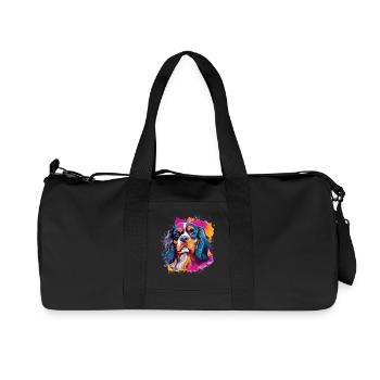 Cavalier King Charles Spaniel Dog - Recycelte Canvas-Sporttasche von Stanley/Stella - Schwarz - Vorne