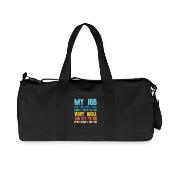 Office Humor Quote: Work Well, Other Jobs - Recycled Canvas Sports Bag by Stanley/Stella - black - Front