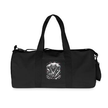 Motorcycle Engine Screwdriver Tuning Design - Recycled Canvas Sports Bag by Stanley/Stella - black - Front