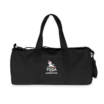  Yoga Statt Ausrasten Einhorn Yoga Motiv Für - Recycelte Canvas-Sporttasche von Stanley/Stella - Schwarz - Vorne