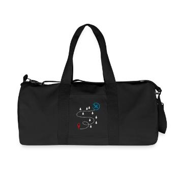 Adventure Trail Map Geocaching Graphic - Recycled Canvas Sports Bag by Stanley/Stella - black - Front
