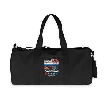 1951 Vintage Birthday Gift 75th Birthday 75 Years - Recycled Canvas Sports Bag by Stanley/Stella - black - Front