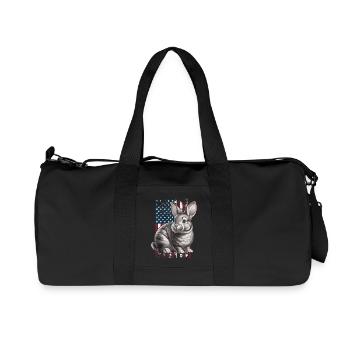 Kaninchen - Recycelte Canvas-Sporttasche von Stanley/Stella - Schwarz - Vorne