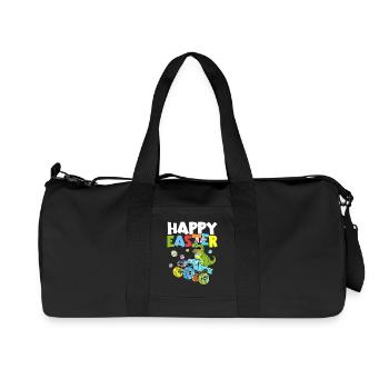 Dino Easter Monster Truck - Recycled Canvas Sports Bag by Stanley/Stella - black - Front