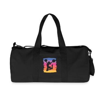 Cheerleader Cheer Mom Cheerleading - Recycled Canvas Sports Bag by Stanley/Stella - black - Front