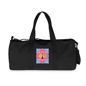 Colorful Mandala Hookah Shisha Design - Recycled Canvas Sports Bag by Stanley/Stella - black - Front