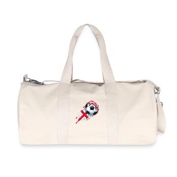 Red and White Melting Icecream Football Ball Art - Recycled Canvas Sports Bag by Stanley/Stella - natural - Front
