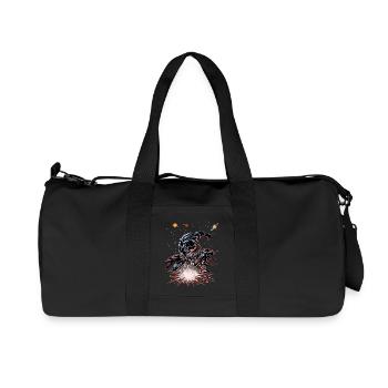 Astronaut Punch Galaxy Shirt - Recycled Canvas Sports Bag by Stanley/Stella - black - Front