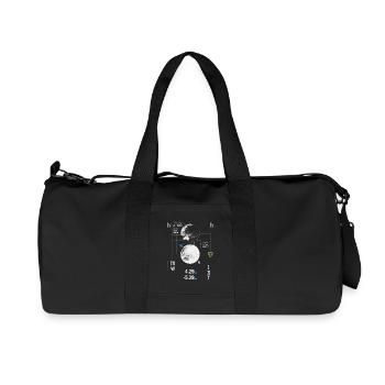 Coordonnées de la carte du monde futuriste du HUD - Sac de sport en toile recyclée Stanley/Stella - noir - Devant