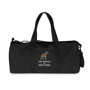 Alpaca Library Silhouette - Recycled Canvas Sports Bag by Stanley/Stella - black - Front