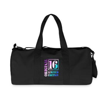 16e anniversaire Garçon Fille Adolescent Original 16 - Sac de sport en toile recyclée Stanley/Stella - noir - Devant