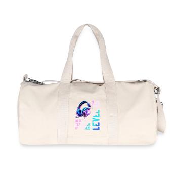 15. Geburtstag Junge Mädchen Teenager Level 15 - Recycelte Canvas-Sporttasche von Stanley/Stella - Naturweiß - Vorne