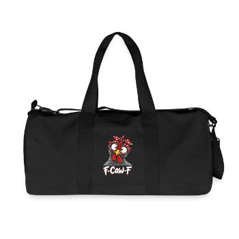 F-Caw-F poulet Humour adulte Coq drôle Fcawf - Sac de sport en toile recyclée Stanley/Stella - noir - Devant