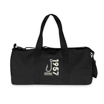 69e anniversaire cadeau Pêcheur pêcheur 1957 - Sac de sport en toile recyclée Stanley/Stella - noir - Devant