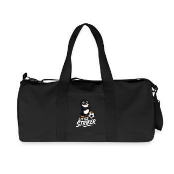Cool Penguin Soccer Player Cartoon Kids - Recycled Canvas Sports Bag by Stanley/Stella - black - Front