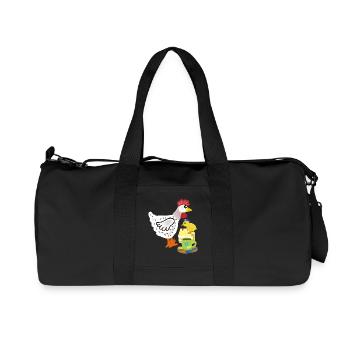Breakfast Chicken Cake Chick Duo - Recycled Canvas Sports Bag by Stanley/Stella - black - Front