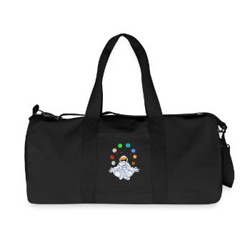 Astronaut Yoga Meditation Cosmic Balance Art - Recycled Canvas Sports Bag by Stanley/Stella - black - Front