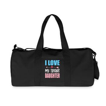 LGBTQ Pride Month - I Love My Trans Daughter - Recycled Canvas Sports Bag by Stanley/Stella - black - Front