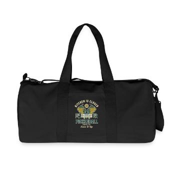 Pickleball Kitchen Is Closed Game On Serve It Up - Recycled Canvas Sports Bag by Stanley/Stella - black - Front