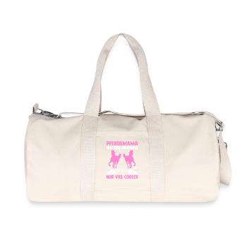 Reiten Mama Mutter Pferdeliebhaber Reiterhof Pferd - Recycelte Canvas-Sporttasche von Stanley/Stella - Naturweiß - Vorne