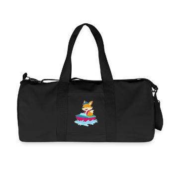 Fuchs kleines Boot - Recycelte Canvas-Sporttasche von Stanley/Stella - Schwarz - Vorne