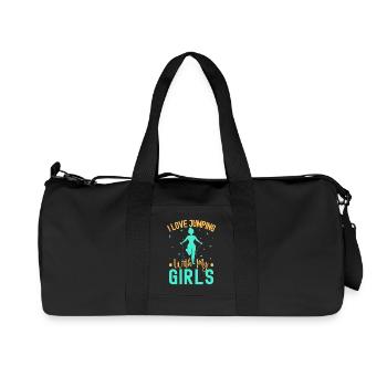 Fitness Fanatics Love Jumping With My Girls - Recycled Canvas Sports Bag by Stanley/Stella - black - Front